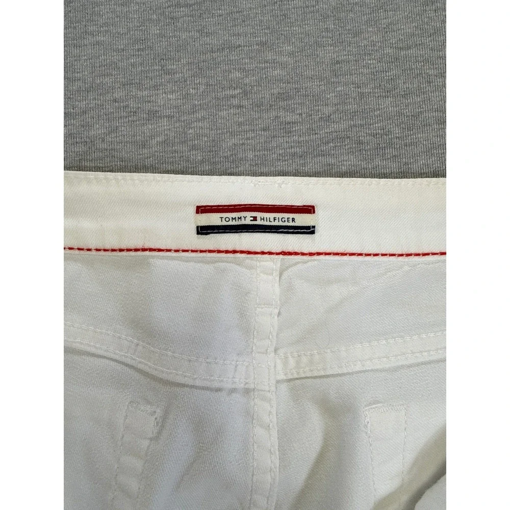 Tommy Hilfiger Womens White Skinny Jeans Mid Rise Size 10 Stretch Denim